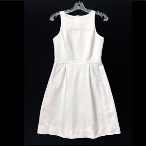 J.CREW Cotton piqué lace dress in white